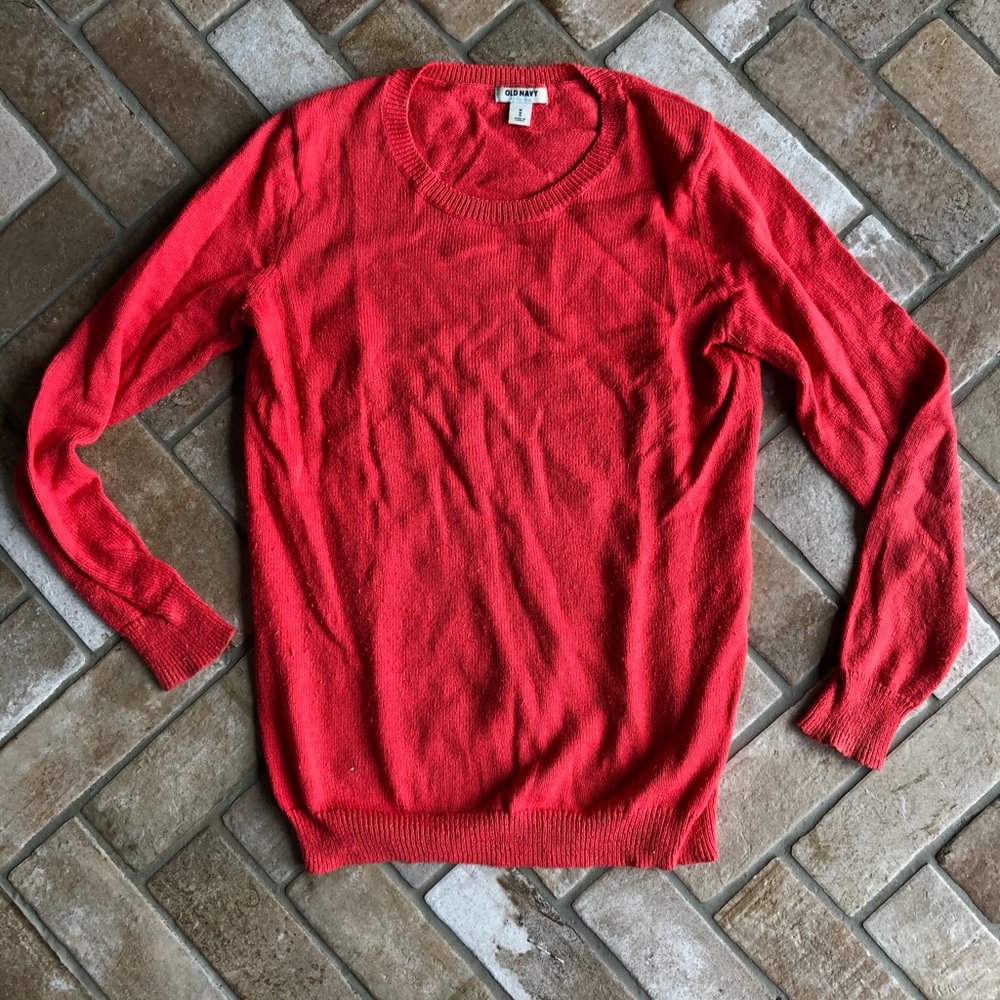 Pink old navy crew neck sweater